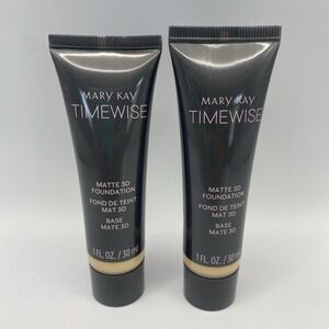 2 Mary Kay Timewise 3D Foundation Base Matte 1oz Ivory W 130 099961 New Lot Of 2